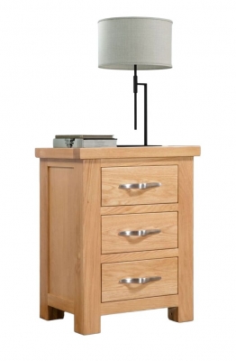 Product photograph of Cambridge Oak Bedside Cabinet from Choice Furniture Superstore