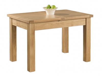 Product photograph of Cambridge Oak 4 Seater Butterfly Extending Dining Table from Choice Furniture Superstore
