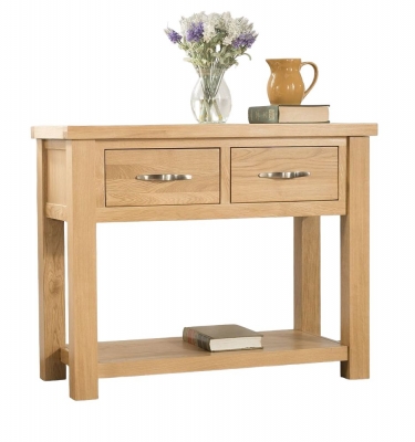 Product photograph of Cambridge Oak Console Table from Choice Furniture Superstore