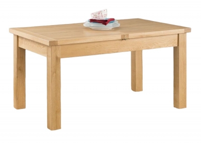 Product photograph of Cambridge Oak Large Butterfly Extending Dining Table from Choice Furniture Superstore