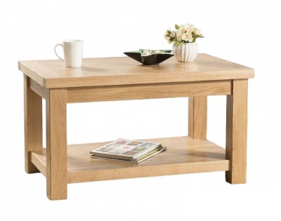 Product photograph of Cambridge Oak Standard Coffee Table from Choice Furniture Superstore