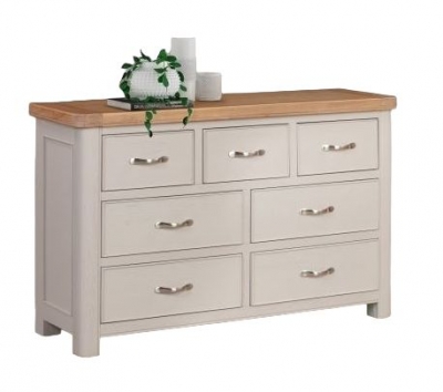 Product photograph of Clarion Oak And Grey Painted 3 4 Drawer Chest from Choice Furniture Superstore