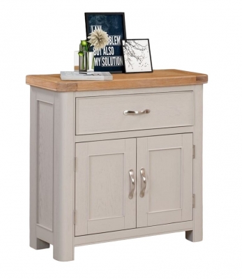 Product photograph of Clarion Oak And Grey Painted Compact Sideboard from Choice Furniture Superstore