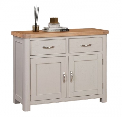 Product photograph of Clarion Oak And Grey Painted Medium Sideboard from Choice Furniture Superstore