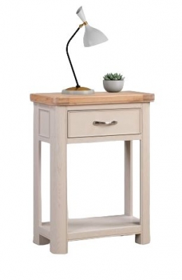 Product photograph of Clarion Oak And Grey Painted Small Console Table from Choice Furniture Superstore