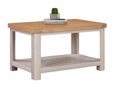 Product photograph of Clarion Oak And Grey Painted Standard Coffee Table from Choice Furniture Superstore