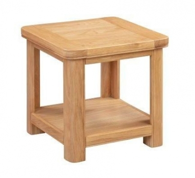 Product photograph of Clarion Oak Square Lamp Table from Choice Furniture Superstore