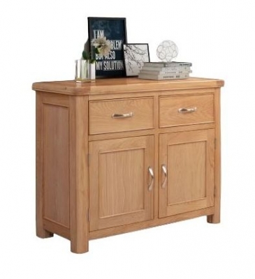 Product photograph of Clarion Oak Medium Sideboard from Choice Furniture Superstore