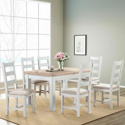 Hayley Oak And White 68 Seater Extending Dining Table 140cm200cm