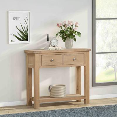Hayley Oak 2 Drawer Console Table