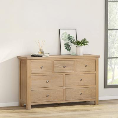 Hayley Oak 34 Drawer Wide Chest