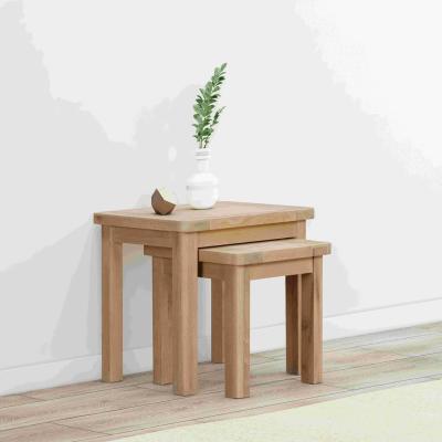 Hayley Oak Nest Of 2 Tables
