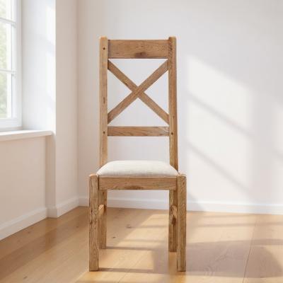 2 X Janelle Oak Cross Back Dining Chair