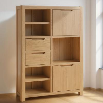 Carly Oak 2 Door High Display Cabinet