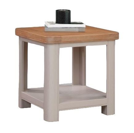 Clarion Oak and Grey Painted Lamp Table