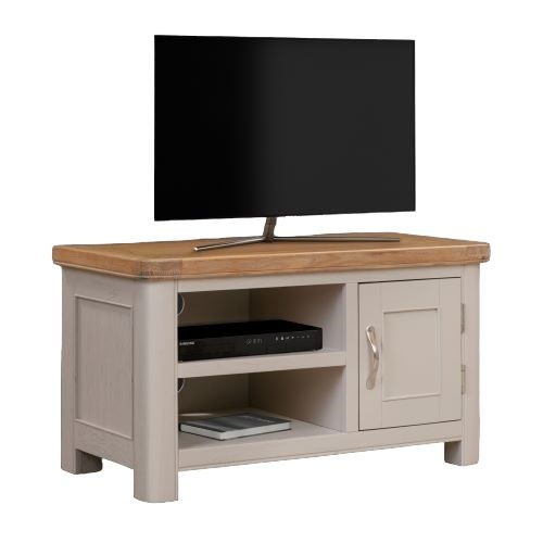 Clarion Oak and Grey Painted Small TV Unit