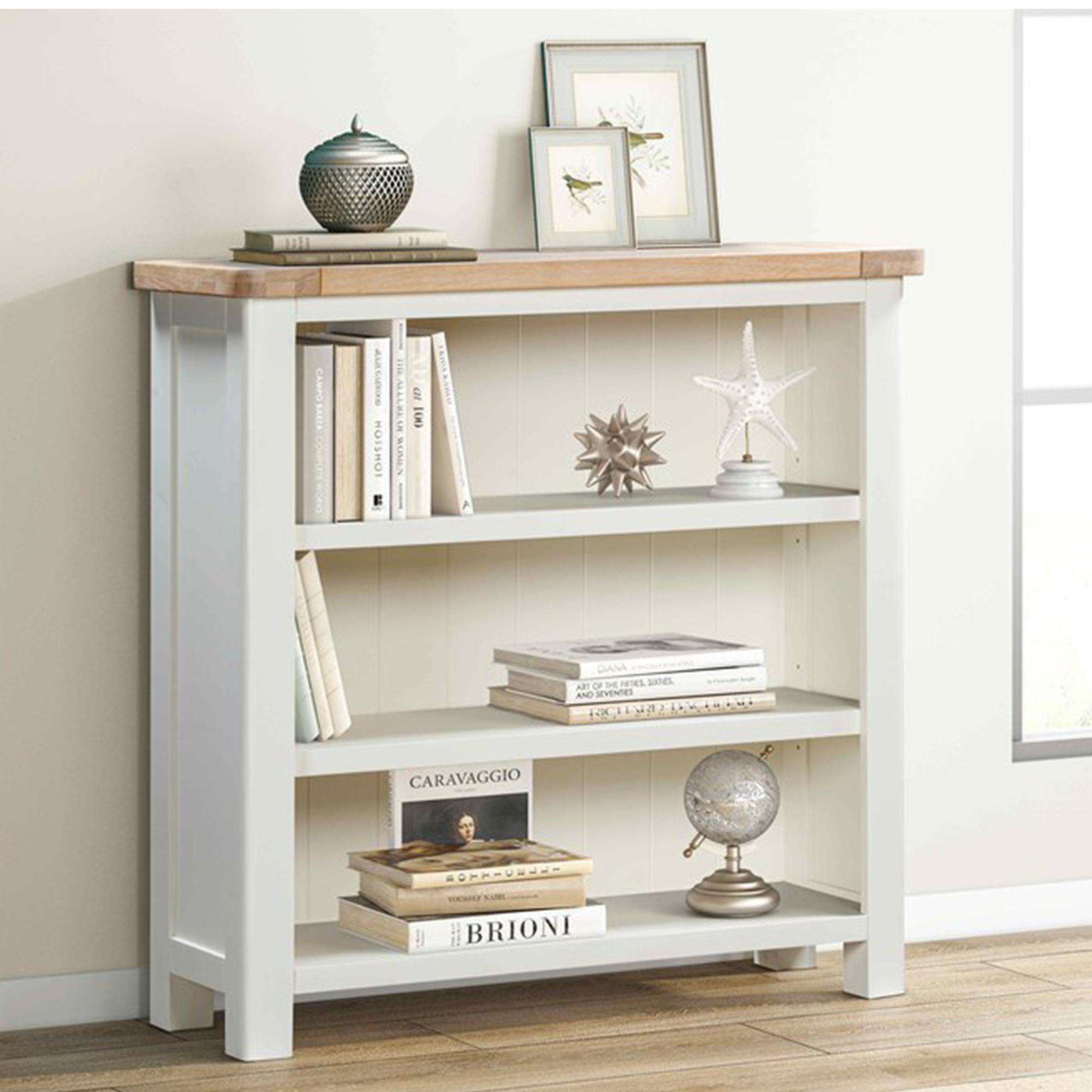 Buy Hayley Oak and White Small Bookcase The Furnshop