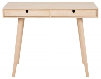 Product photograph of Clancy Oak 2 Drawer Desk from Choice Furniture Superstore