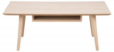 Product photograph of Clancy Oak 115cm Coffee Table from Choice Furniture Superstore