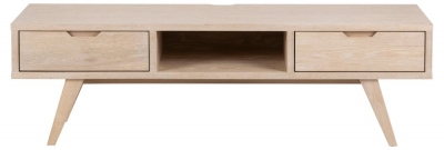 Product photograph of Anvik Oak 2 Drawer Tv Unit For Tv Upto 59 Inch With Storage from Choice Furniture Superstore