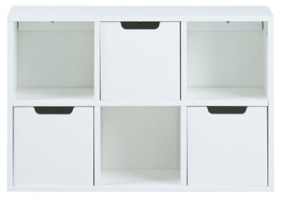 Product photograph of Mesilla White 3 Drawer Bookcase from Choice Furniture Superstore