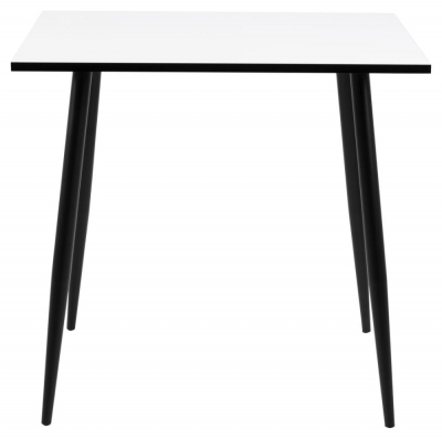 Product photograph of Welby White And Black 2 Seater Square Dining Table from Choice Furniture Superstore