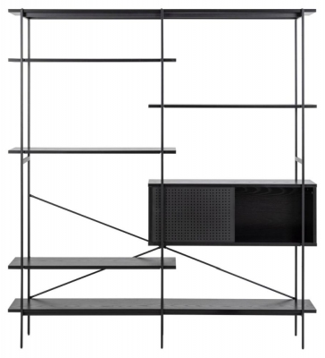 Product photograph of Avilla 1 Door Open Bookcase from Choice Furniture Superstore
