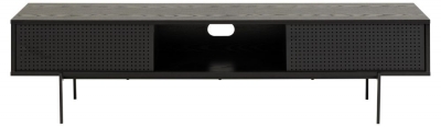 Product photograph of Avilla Black 2 Sliding Door Tv Unit For Tv Upto 70 Inch With Storage from Choice Furniture Superstore