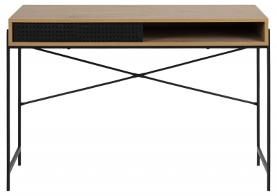 Product photograph of Avilla Oak Writing Desk from Choice Furniture Superstore