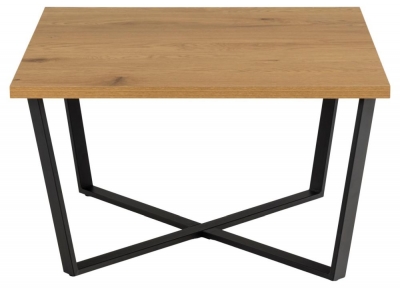 Product photograph of Alsey Wild Oak And Matt Black Legs Square Coffee Table from Choice Furniture Superstore