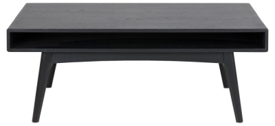 Product photograph of Maceo Black Oak 130cm Coffee Table from Choice Furniture Superstore