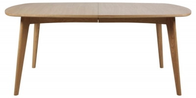 Product photograph of Maceo Oak 6-10 Seater Extending Dining Table from Choice Furniture Superstore