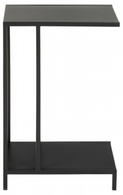 Product photograph of Newcastle Matt Black Sofa Side Table from Choice Furniture Superstore