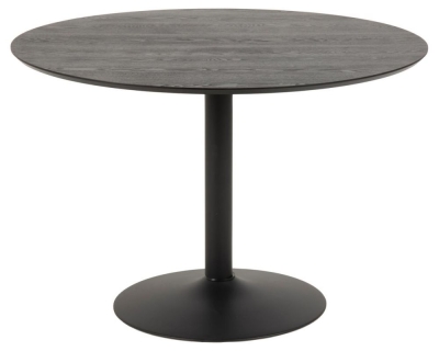 Product photograph of Irene Matt Black 2 Seater Round Dining Table - 110cm from Choice Furniture Superstore