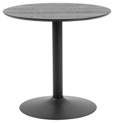 Product photograph of Irene Matt Black Round Cafe Table from Choice Furniture Superstore