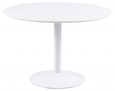 Product photograph of Irene White 4 Seater Round Dining Table from Choice Furniture Superstore