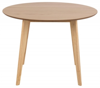Reid Oak Veneer 2 Seater Round Dining Table - 105cm