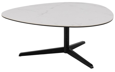 Product photograph of Belle White Akranes Ceramic 100cm Coffee Table from Choice Furniture Superstore