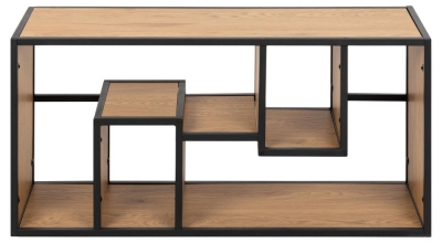 Product photograph of Salvo Oak Large Wall Shelf With 3 Shelves from Choice Furniture Superstore