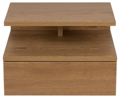 Product photograph of Aynor Oak 1 Drawer Floating Bedside Cabinet from Choice Furniture Superstore