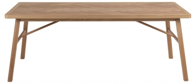 Product photograph of Gilmer Oak Dining Table - 8 Seater from Choice Furniture Superstore