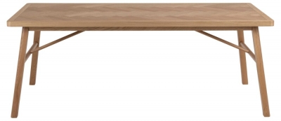 Product photograph of Gilmer Oak 8 Seater Dining Table from Choice Furniture Superstore