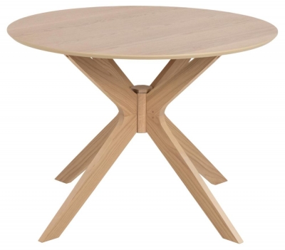 Product photograph of Declo Oak 2 Seater Round Dining Table from Choice Furniture Superstore