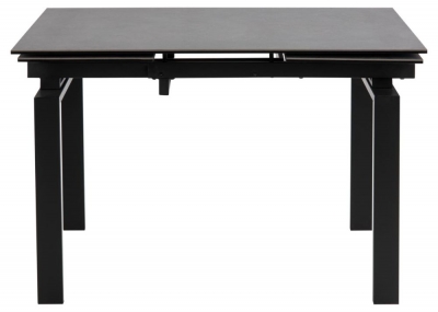 Image of Hauser Black Fairbanks Ceramic Top 4 Seater Extending Dining Table - 120cm-200cm