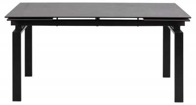 Product photograph of Hauser Black Fairbanks Ceramic 6-8 Seater Extending Dining Table from Choice Furniture Superstore