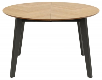 Product photograph of Gillette Oak 4 Seater Round Dining Table from Choice Furniture Superstore