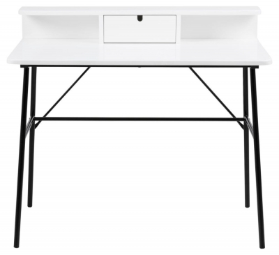 Ponca White 1 Drawer Writing Desk