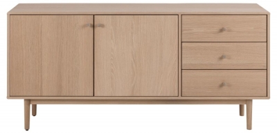 Product photograph of Arnot Oak 2 Door 3 Drawer Sideboard - 160cm from Choice Furniture Superstore