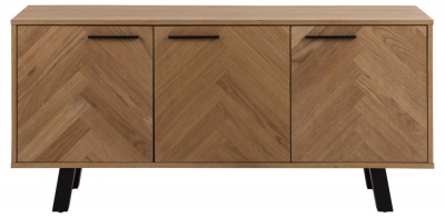 Product photograph of Belleair Oak 3 Door Sideboard - 150cm from Choice Furniture Superstore