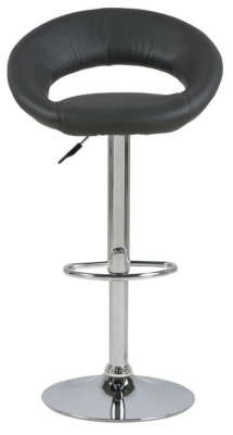 Product photograph of Pinole Faux Leather And Chrome Gas Lift Bar Stool - Sold In Pairs from Choice Furniture Superstore
